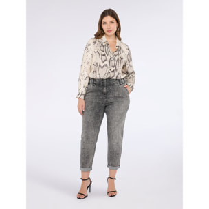 Fiorella Rubino - Camisa con estampado de animal - Beige