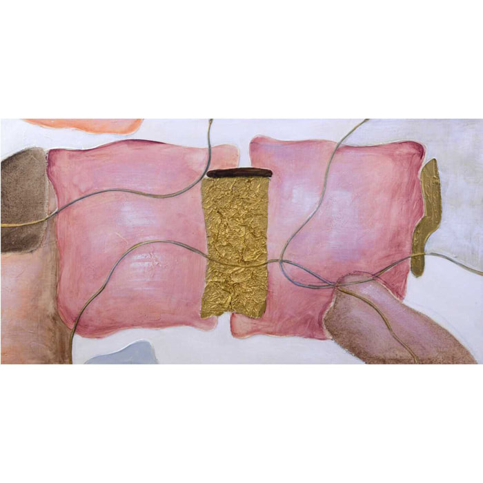 Quadro in legno oro rosa rettangolare cm120x3x60