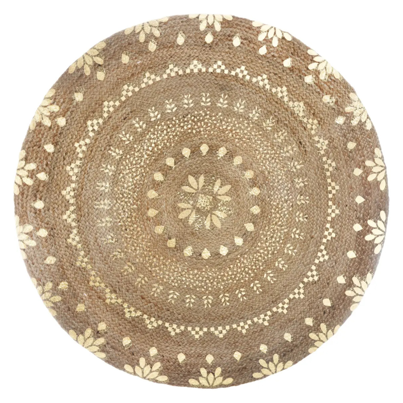 Tapis "Shine" jute doré D115cm