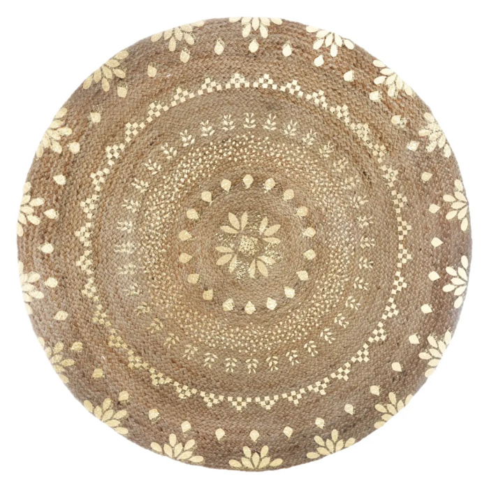Tapis "Shine" jute doré D115cm