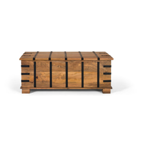 Mesas de Centro de Madera de Mango 120 Cm Estilo Rústico Moderno