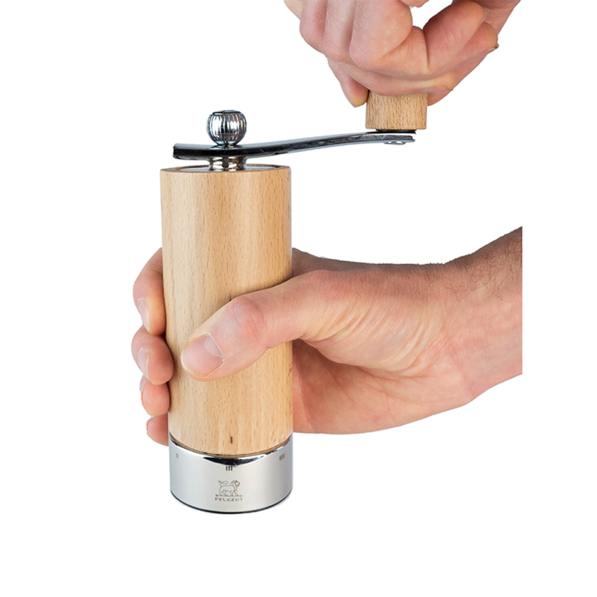 Moulin à poivre à manivelle en bois et inox, naturel, u'Select, 18 cm - 7' Isen