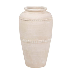 Florero Ceramica Beige 30x30x60 Cm