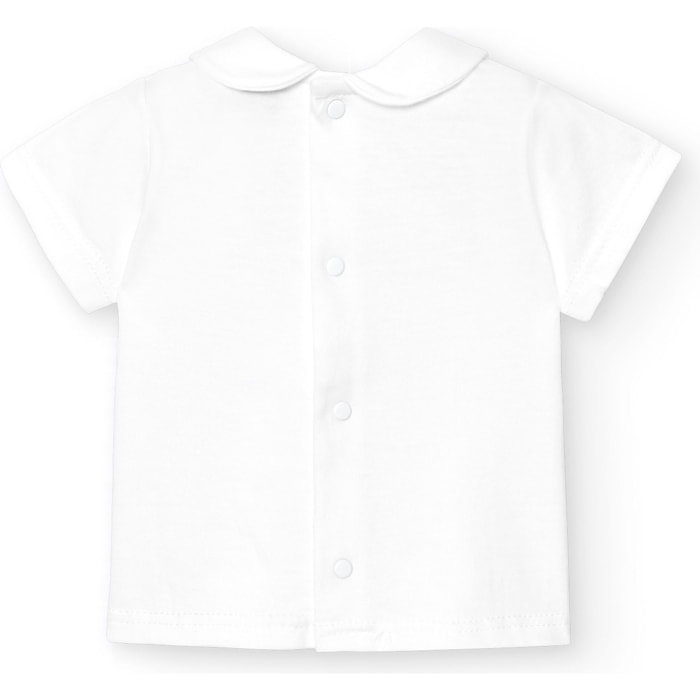 Camiseta bebé manga corta cuello fino