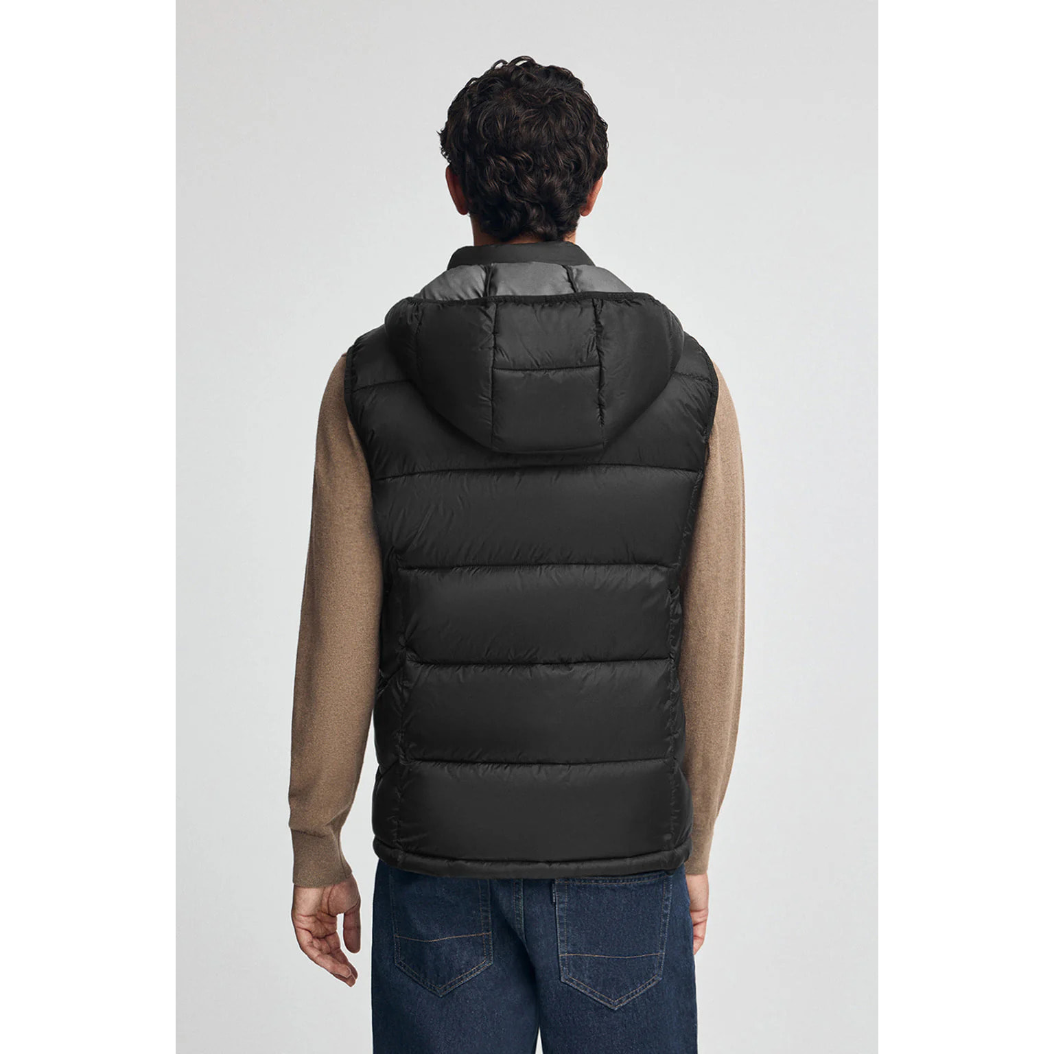 Chaleco ultralight negro con logo Polo Club