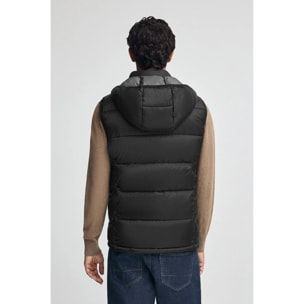 Chaleco ultralight negro con logo Polo Club