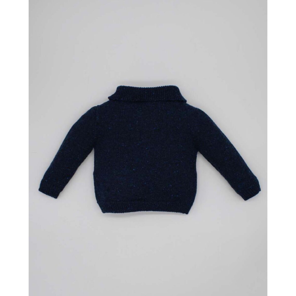 POLO PUNTO JASPEADO AZUL