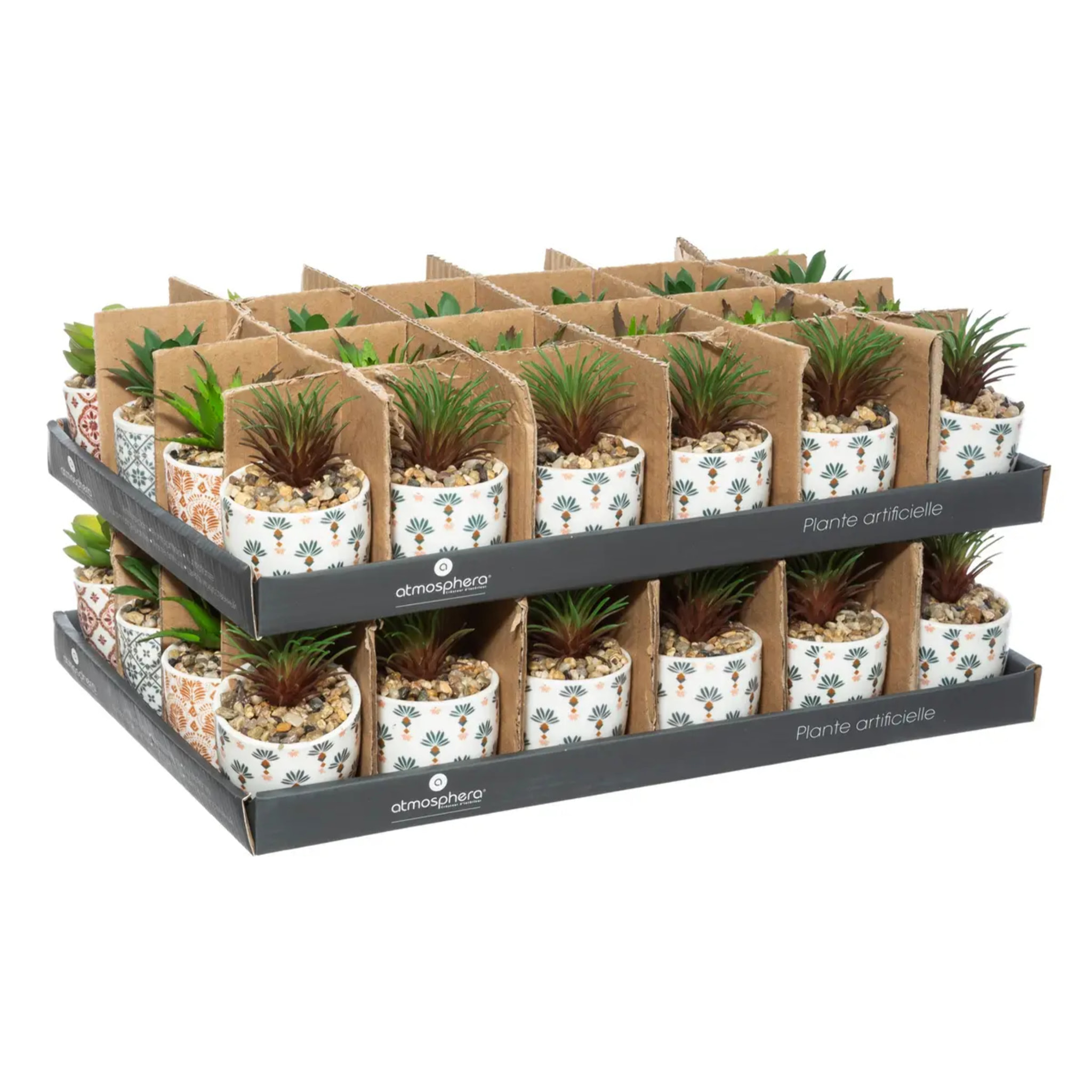 Plante artificielle pot porcelaine H9cm