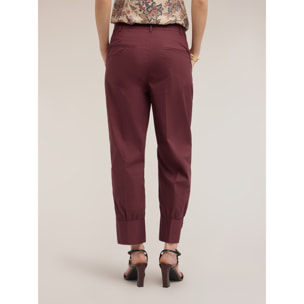 Motivi - Pantaloni con polso in popeline - Viola