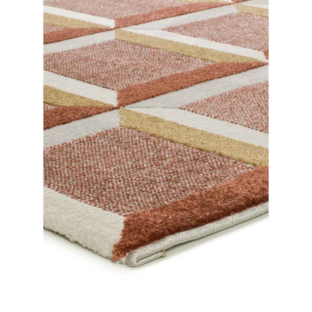 AMARA Alfombra geométrica con relieve caldera, varias medidas disponibles.