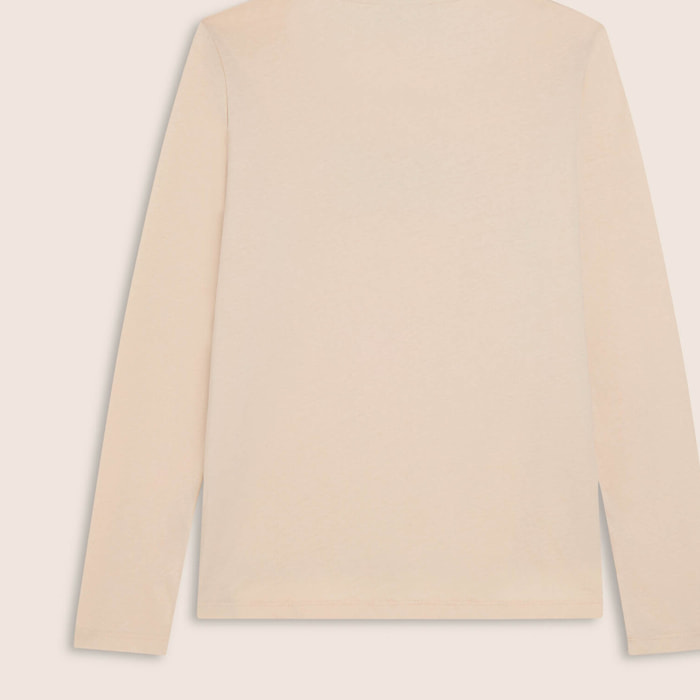 T-shirt comfort manica lunga con retro stampato