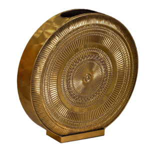 Vaso in metallo oro tondo cm60,5x15h61,5