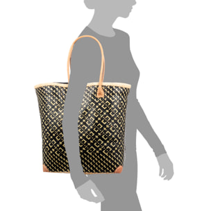 Arda bolso de hombro mujer. Fabricado en paja con asas de cuero.