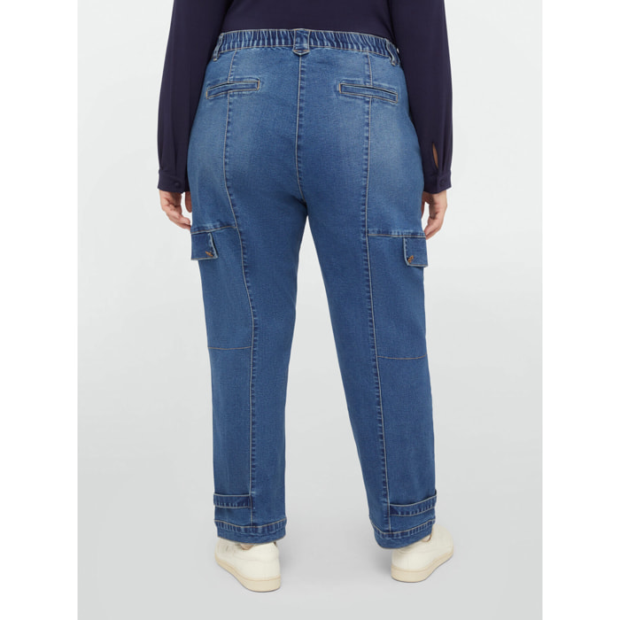 Fiorella Rubino - Jeans cargo modello balloon - Blu