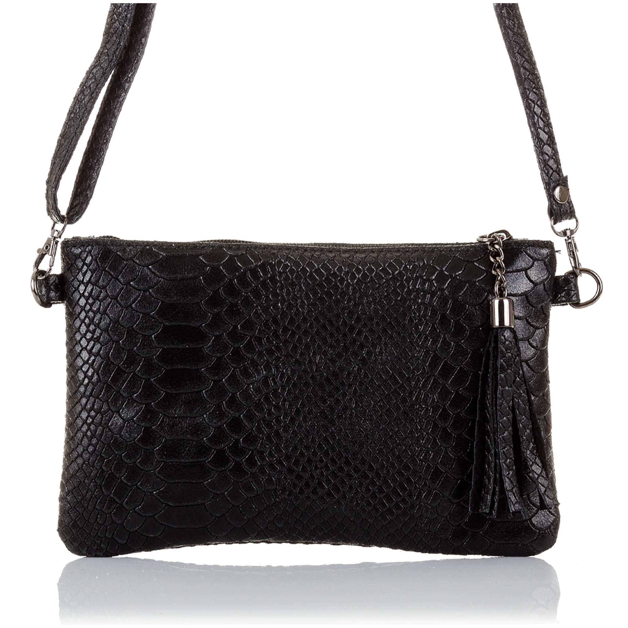 Deanna Borsa a mano Donna. Pelle autentica Camoscio Inciso Serpente