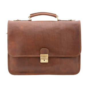 Borsa a mano  unisex In Vera pelle Made in Italy 40x30x6 cm