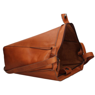 Borsa a tracolla da uomo - Modello False - Vera pelle - 37.0 x 36.0 x 14.0 cm