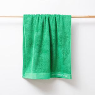 Juego de 2 toallas 50x90cm + 70x140 cm algodón orgánico 450gsm verde