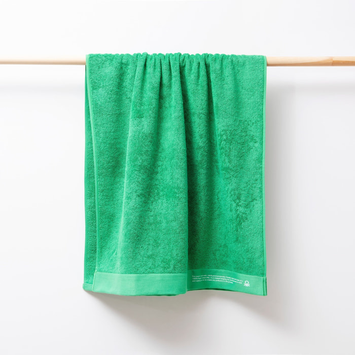 Juego de 2 toallas 50x90cm + 70x140 cm algodón orgánico 450gsm verde