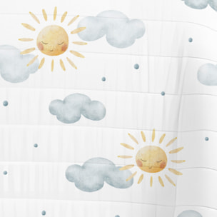 Cool Kids - Colcha Bouti Estampada - Reversible - Infantil - 100% Algodón - Cuna - Sun