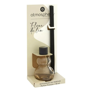 Diffuseur de parfum Hanae 50ml verre lin