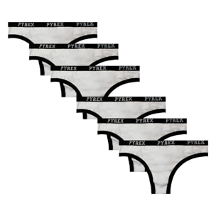 Slip Vita Bassa Donna Pyrex Cotone Bielastico Pacco da 6pz, Art.253400 Bianco S