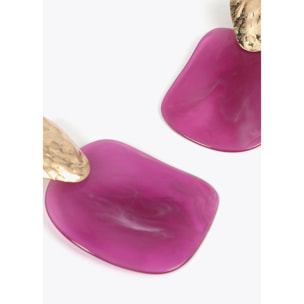 Orecchini Combinati Metallo e Acrilico