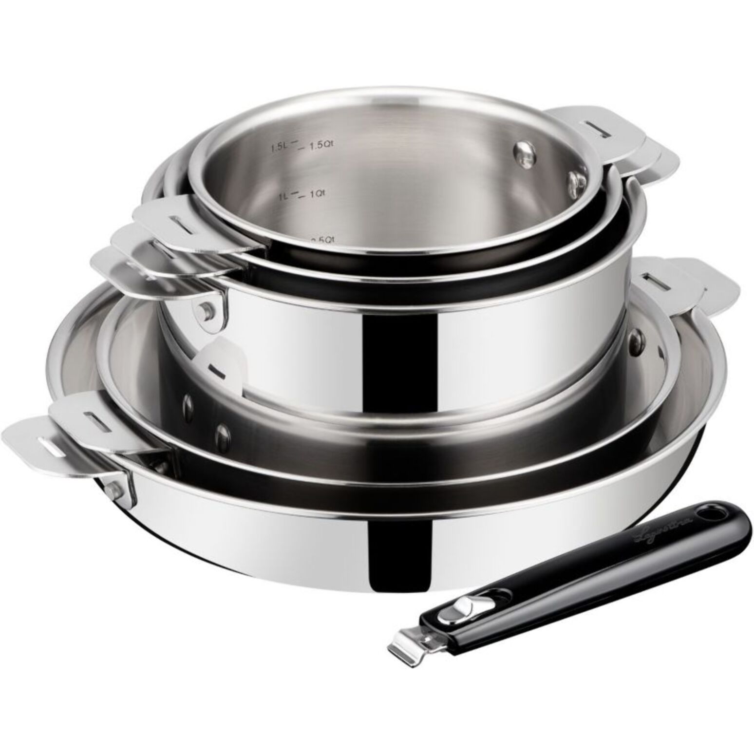 Batterie de cuisine LAGOSTINA Esperta triply 5 pièces + poignée