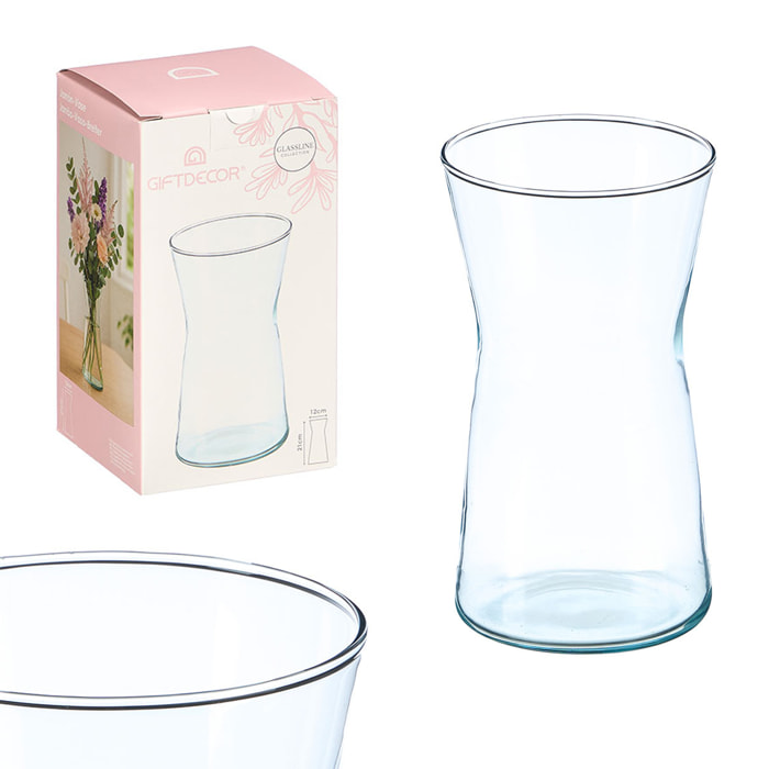 Vaso in vetro a bocca larga 21cm