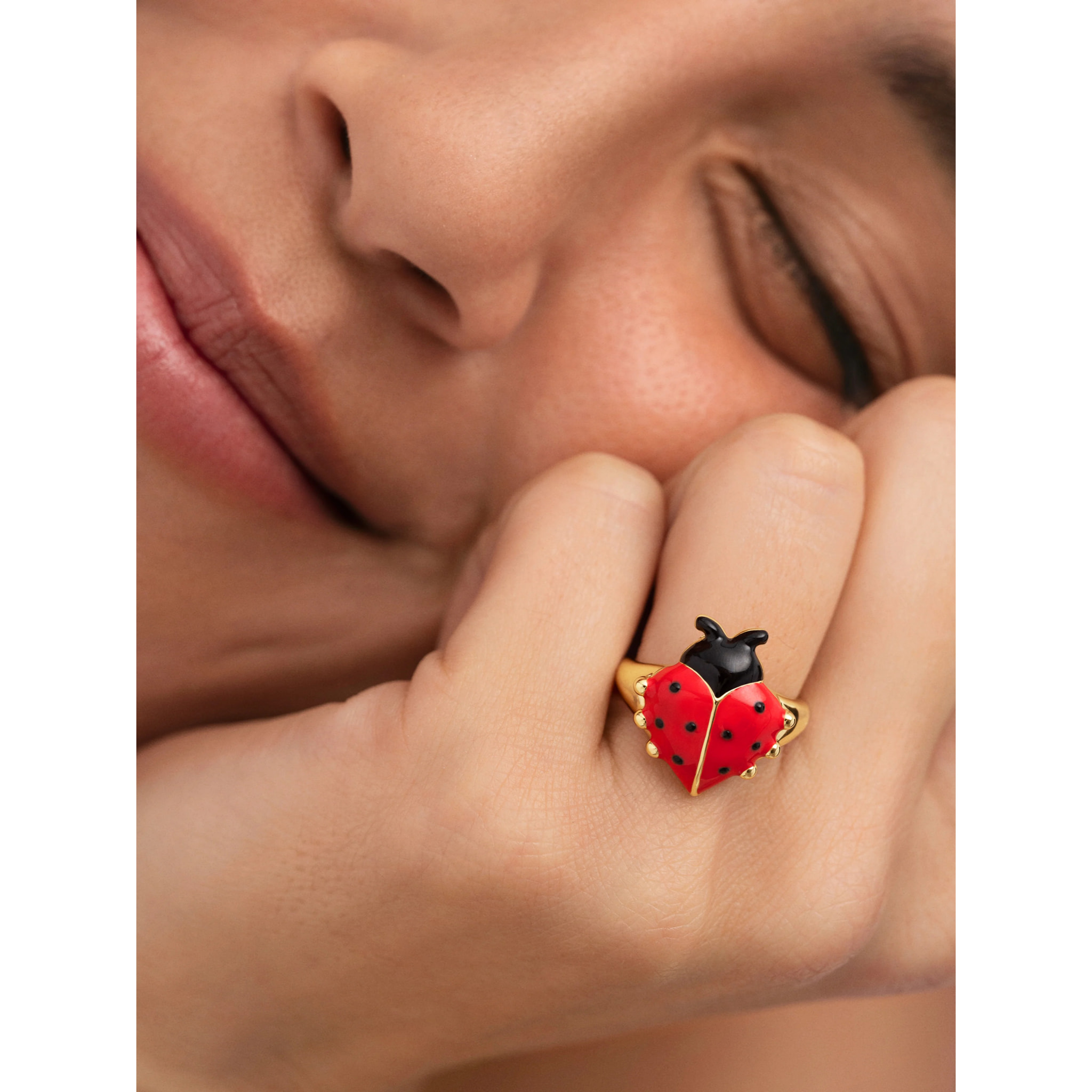 Anello Ladybug Placcato Oro
