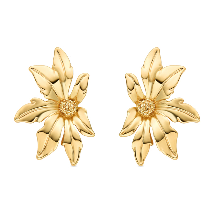 Pendientes acabados en oro amarillo de 18K