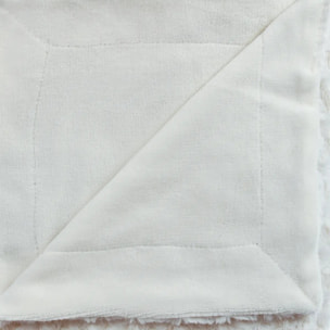 Plaid "Bouclette" fausse fourrure blanc 180x230cm