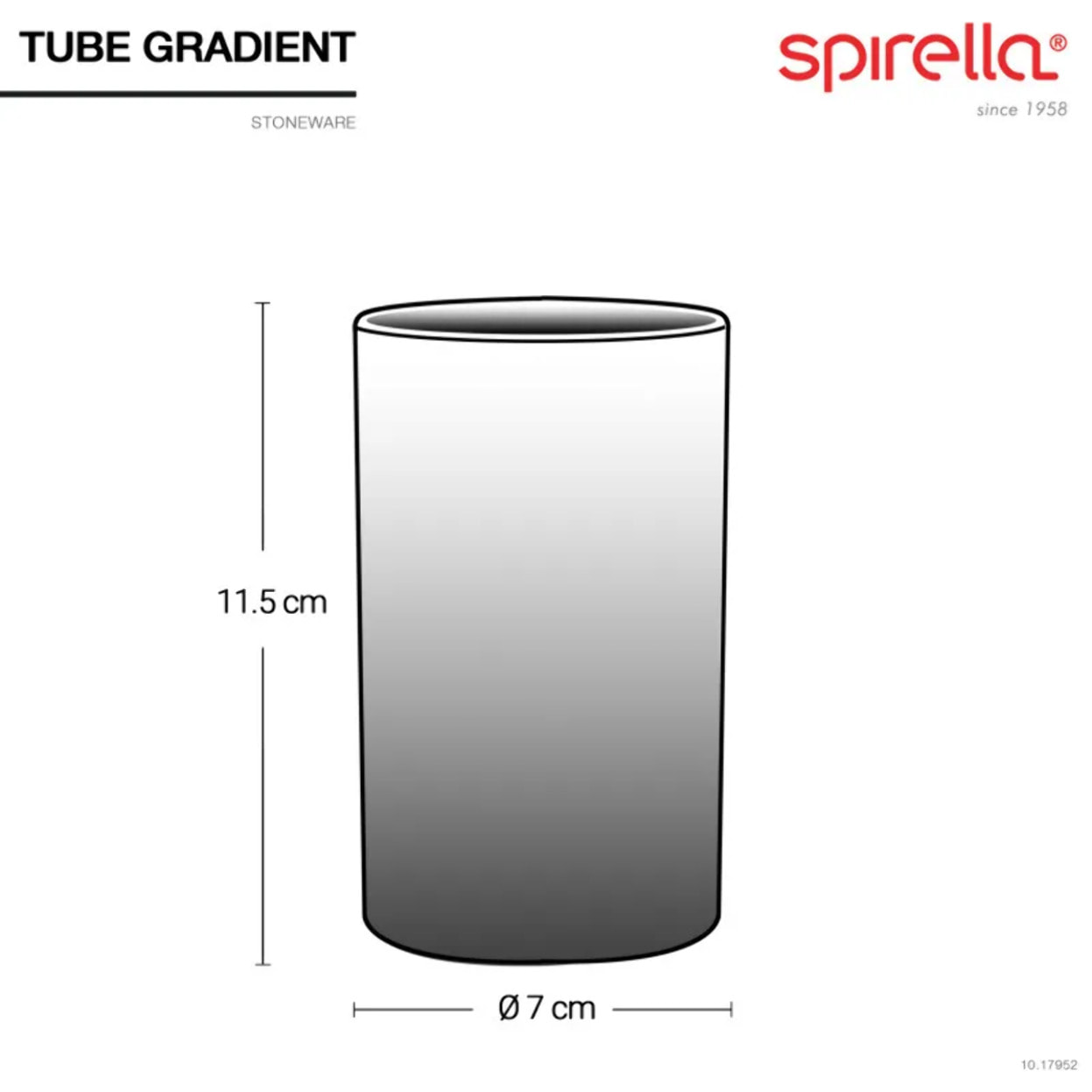 Gobelet Céramique TUBE GRADIENT Noir Spirella