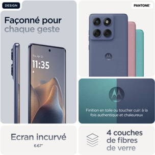 Smartphone MOTOROLA Pack Edge 60 Fusion 256Go + Buds 25 Noir