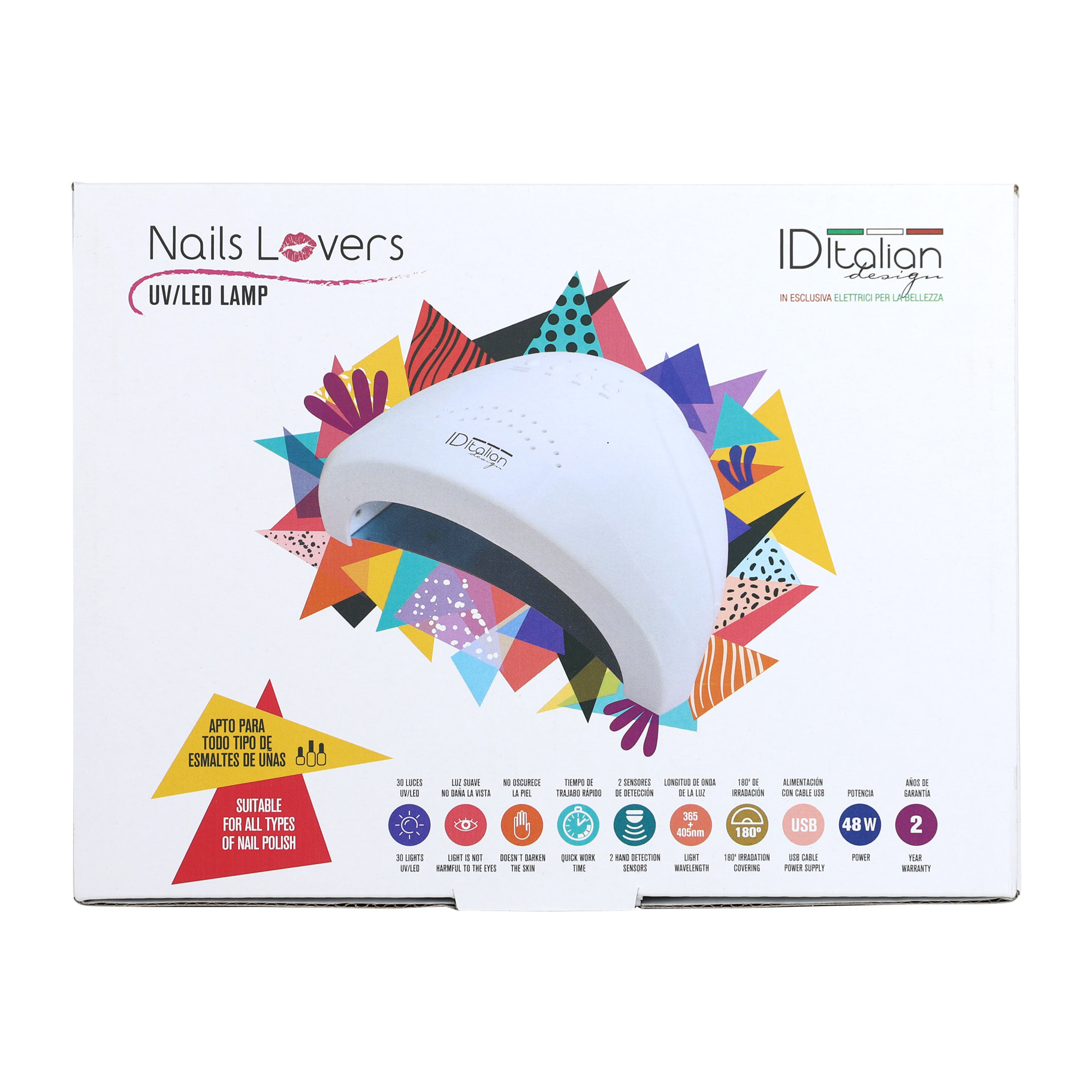 Lampe à ongles Led Nail Lovers - Blanc - 48W