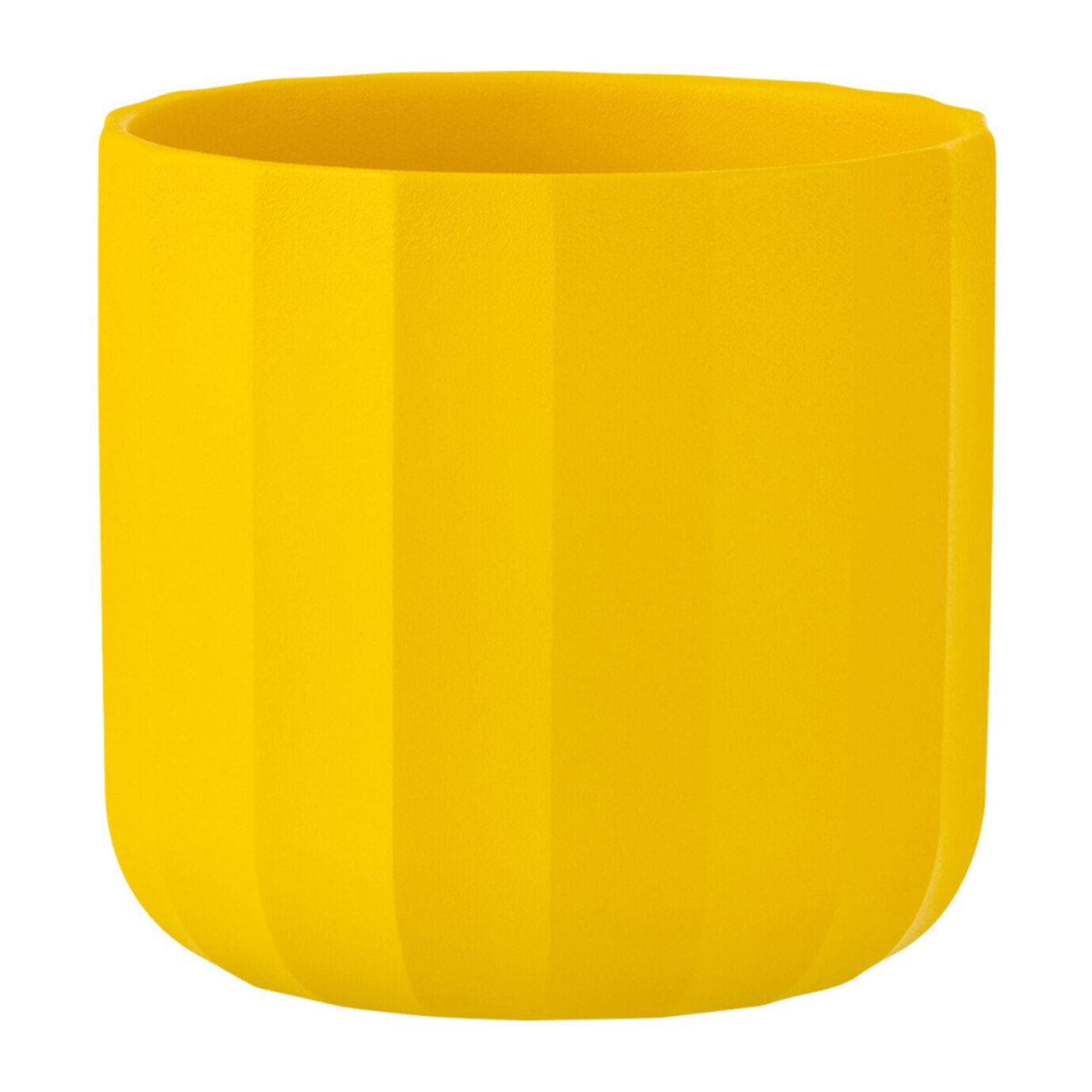 J-Line cache-pot Summer - céramique - jaune - medium - 2 pièces - Ø 15 cm