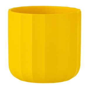 J-Line cache-pot Summer - céramique - jaune - medium - 2 pièces - Ø 15 cm
