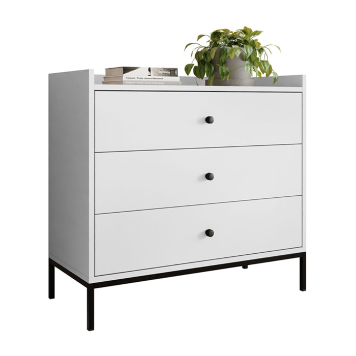 Filipo - commode - blanc - 80 cm - Blanc