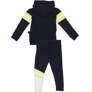 Chándal de niña con capucha y banda horizontal Basic