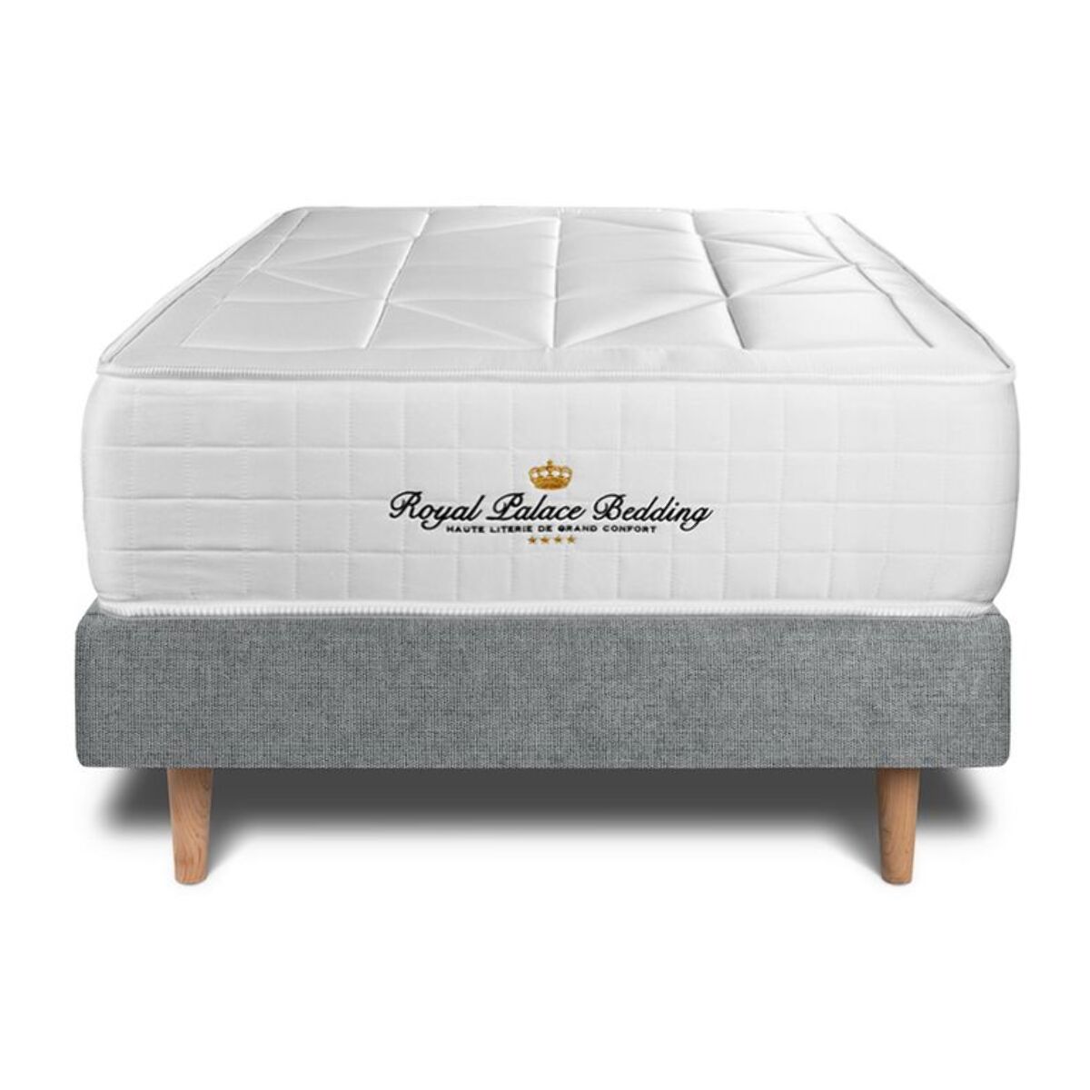 Ensemble 1p - Matelas Ressorts ensachés et mémoire de forme - Maxi Epaisseur : 26cm - Confort : Équilibré - Tissu - Windsor