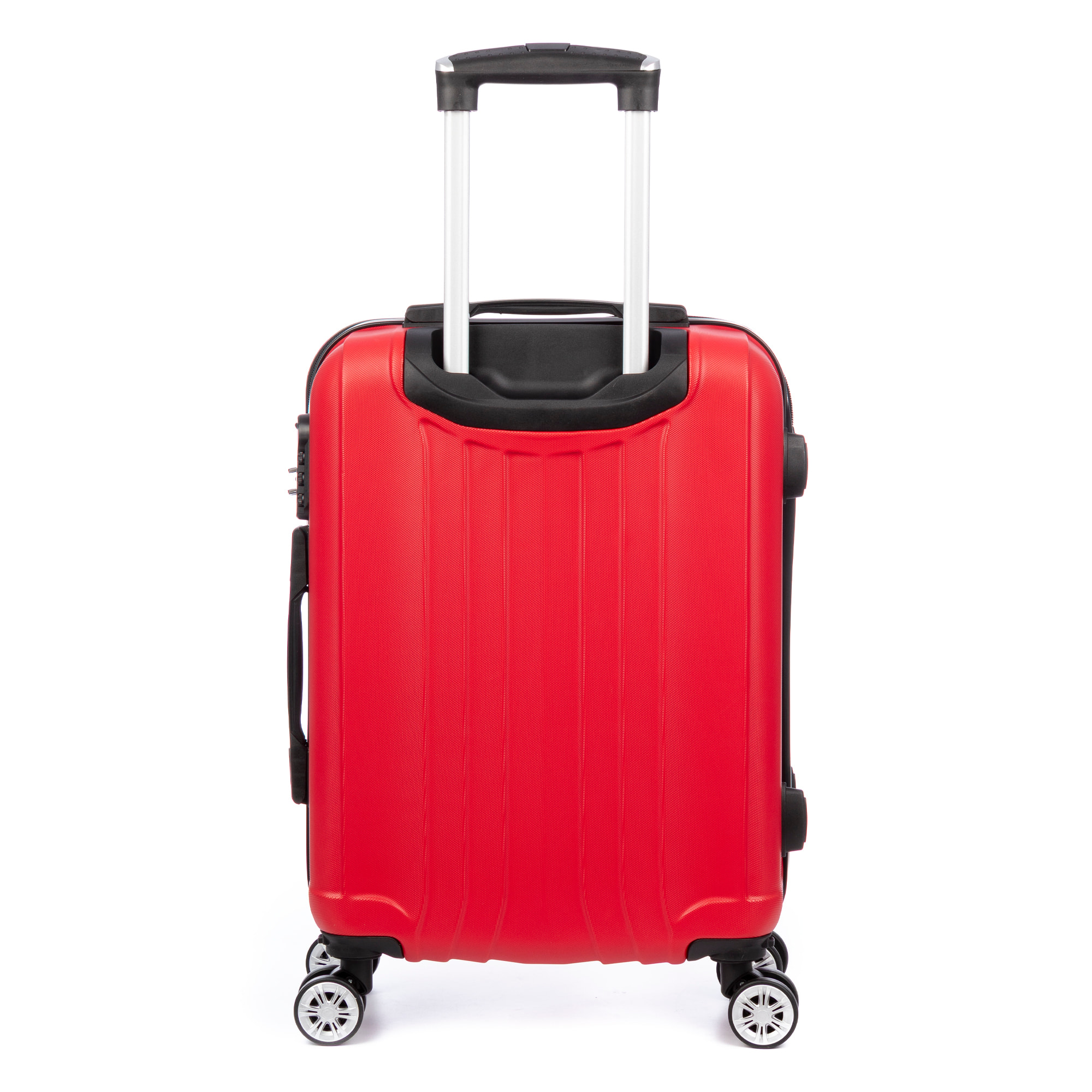 Valigia da cabina Trolley in materiale leggero ABS ad alta resistenza. Serratura numerica, 4 ruote doppie rimovibili e girevoli a 360°. 57x38x20 cm.