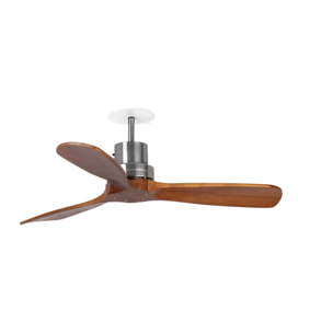 LANTAU RECESSED S Ventilateur nickel mat/noyer