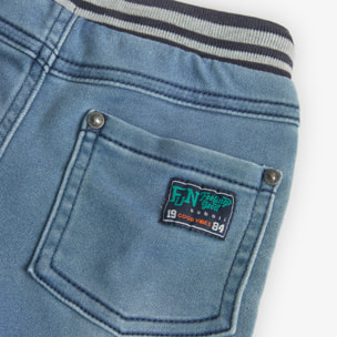 PantalÃ³n denim para niÃ±o estampado de color azul, Camiseta