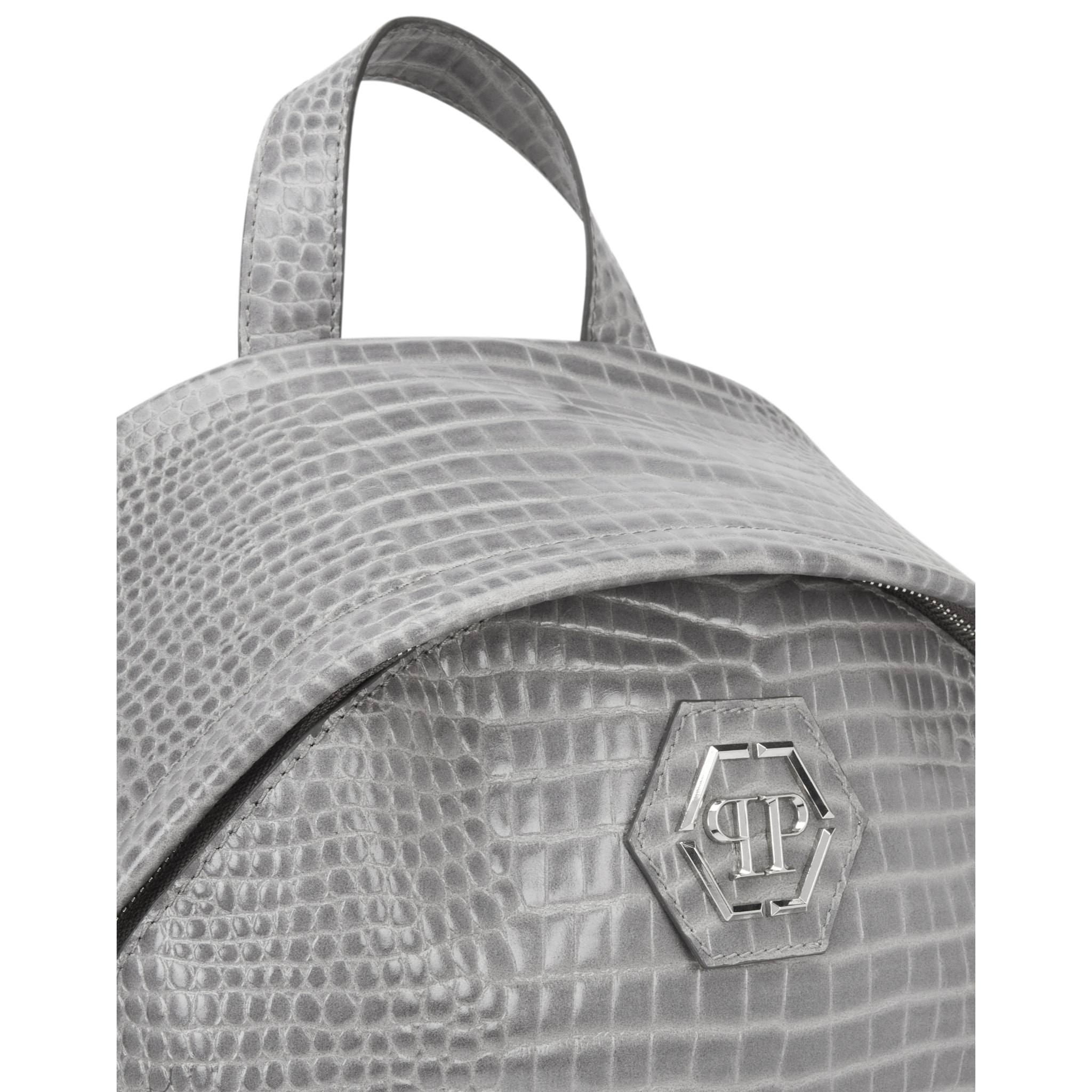 PHILIPP PLEIN Leather Backpack Cocco