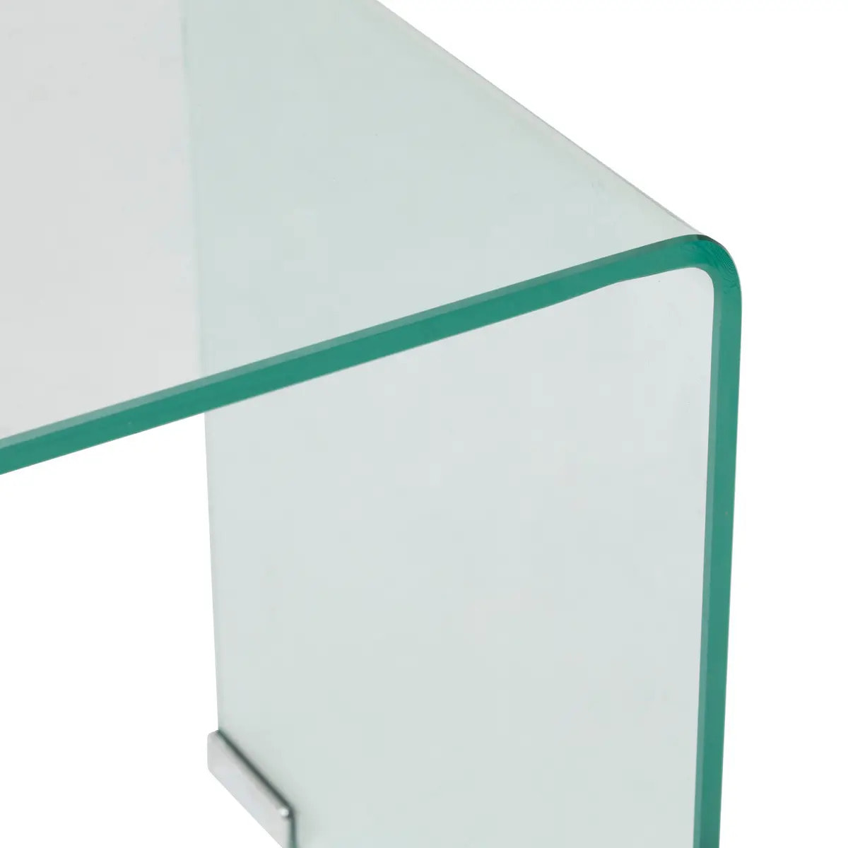 Lot de 2 tables gigognes "Lenia" transparent 51x47x30cm