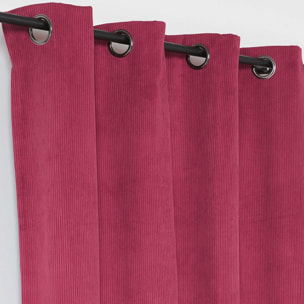 Rideau obscurcissant et isolant en velours côtelé - Violet