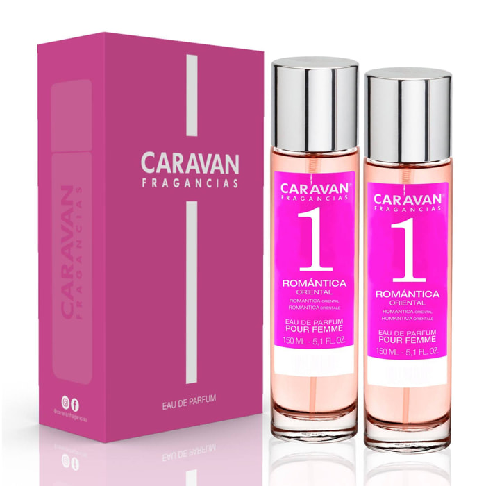 Caravan fragancias - caja de regalo con 2 perfumes nº1 de 150 ml, para mujer