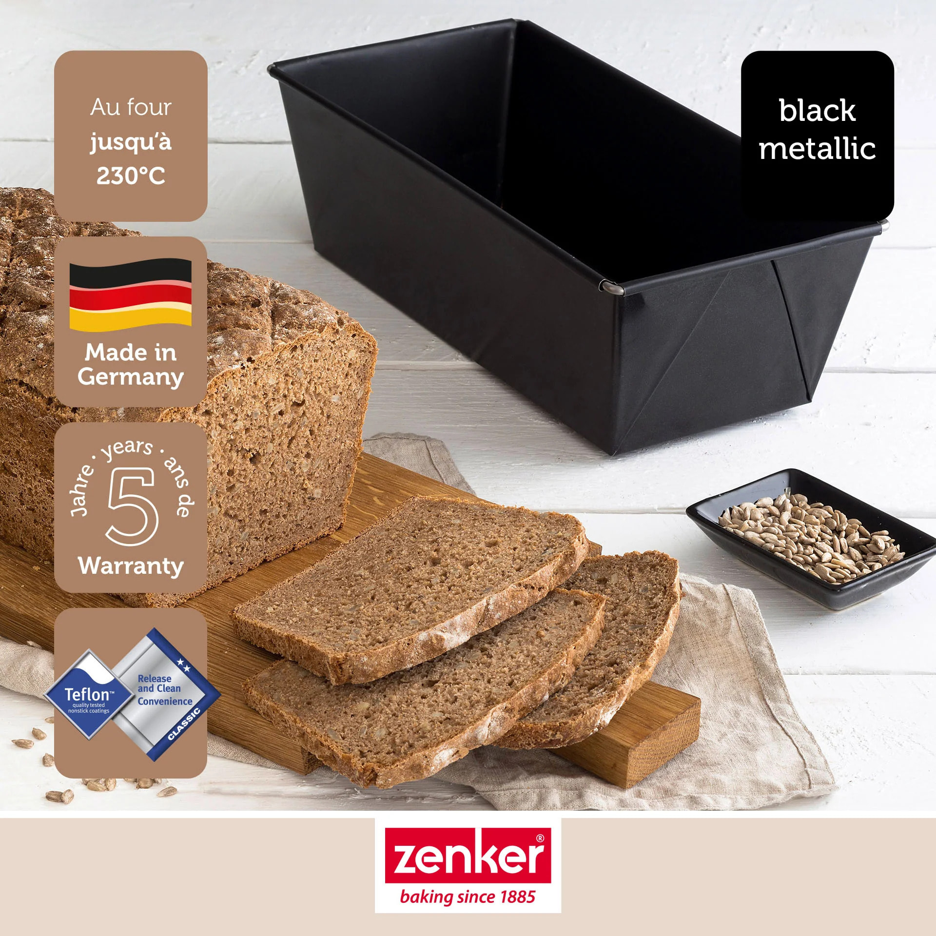 Moule à cake extensible Zenker Black Metallic