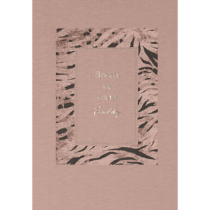 T-shirt regular fit con grafica e borchie dorate