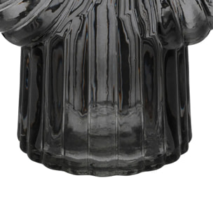 Vase "Coquillage" en verre H32cm gris